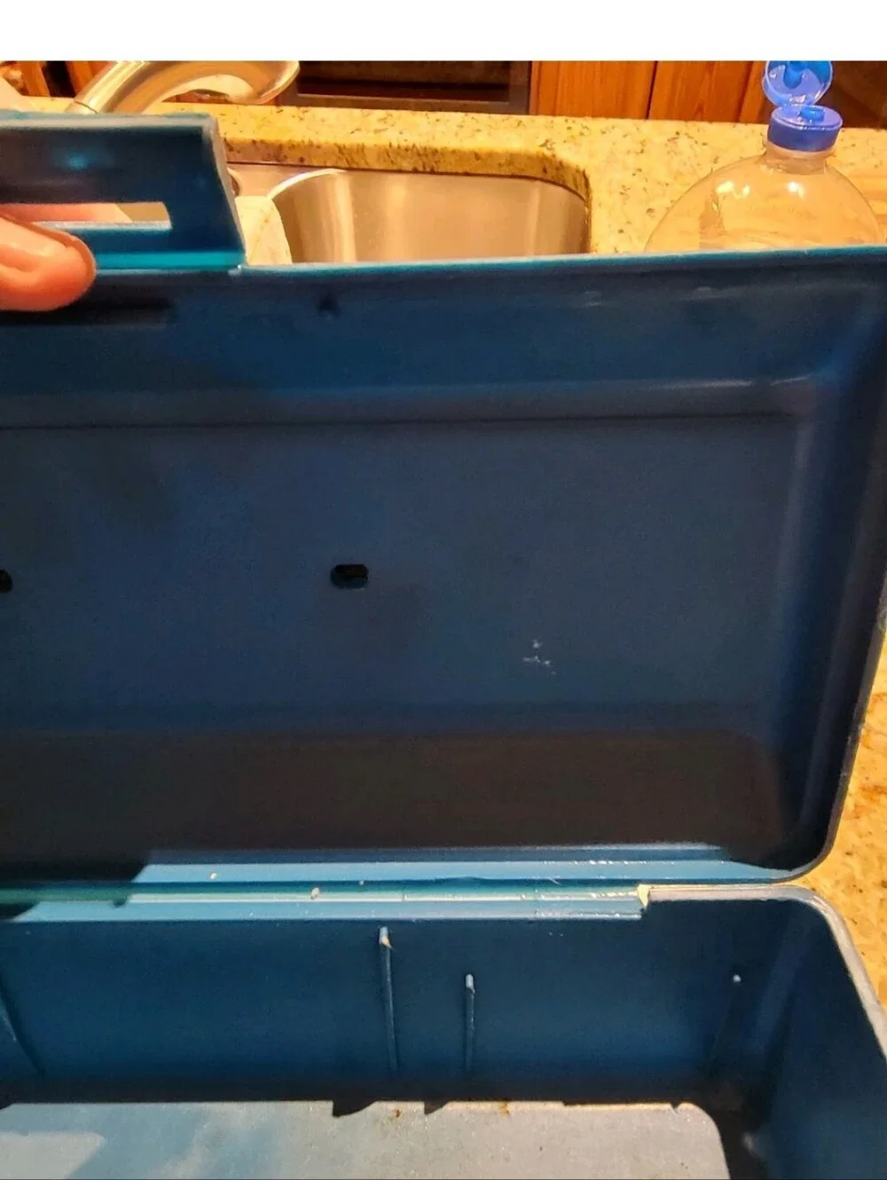 Vintage Small Blue Plastic Utility Box 12